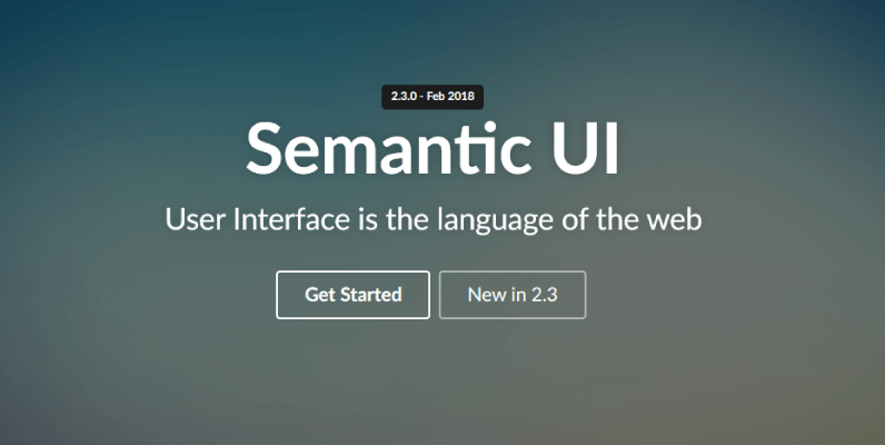 semantic ui framework
